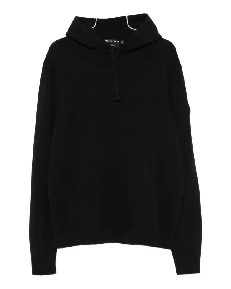 Canada Goose logo-patch drawstring hoodie - Schwarz Schwarz