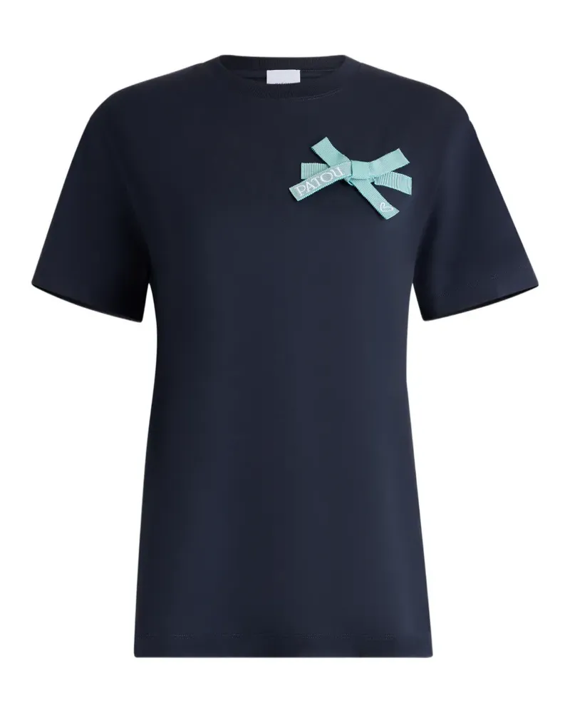 Patou bow-detail T-shirt - Blau Blau