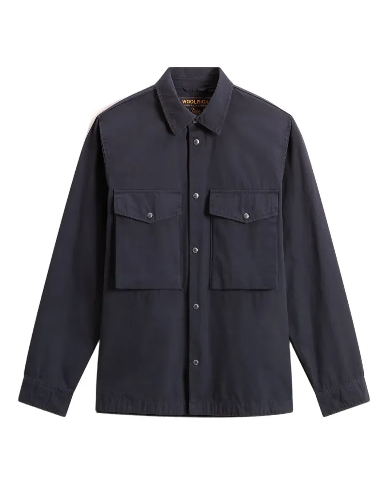Woolrich Hemdjacke aus Baumwolle - Blau Blau