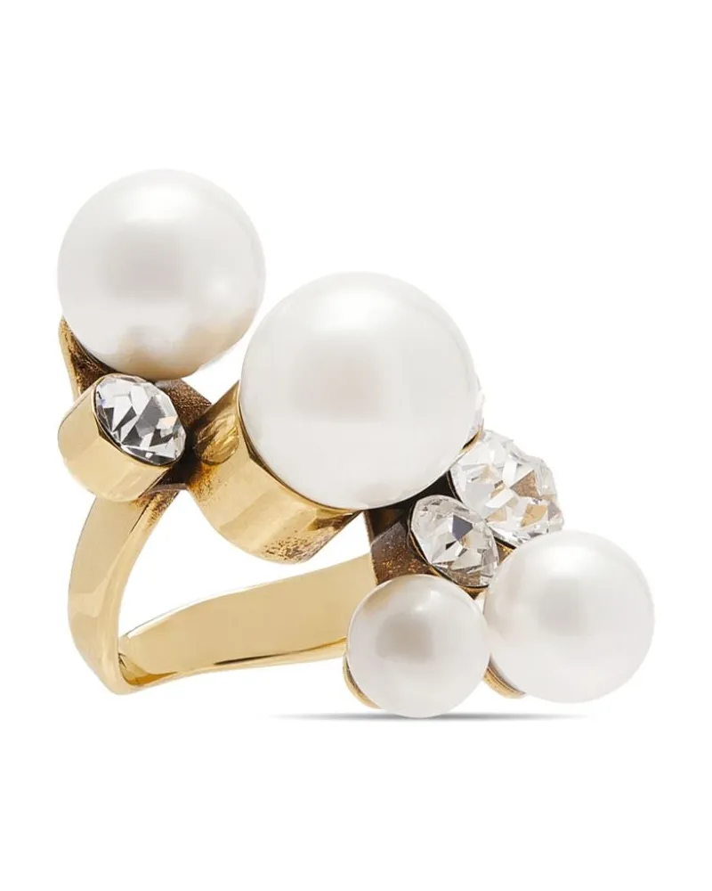 Dries van Noten Verzierter Ring - Gold Gold