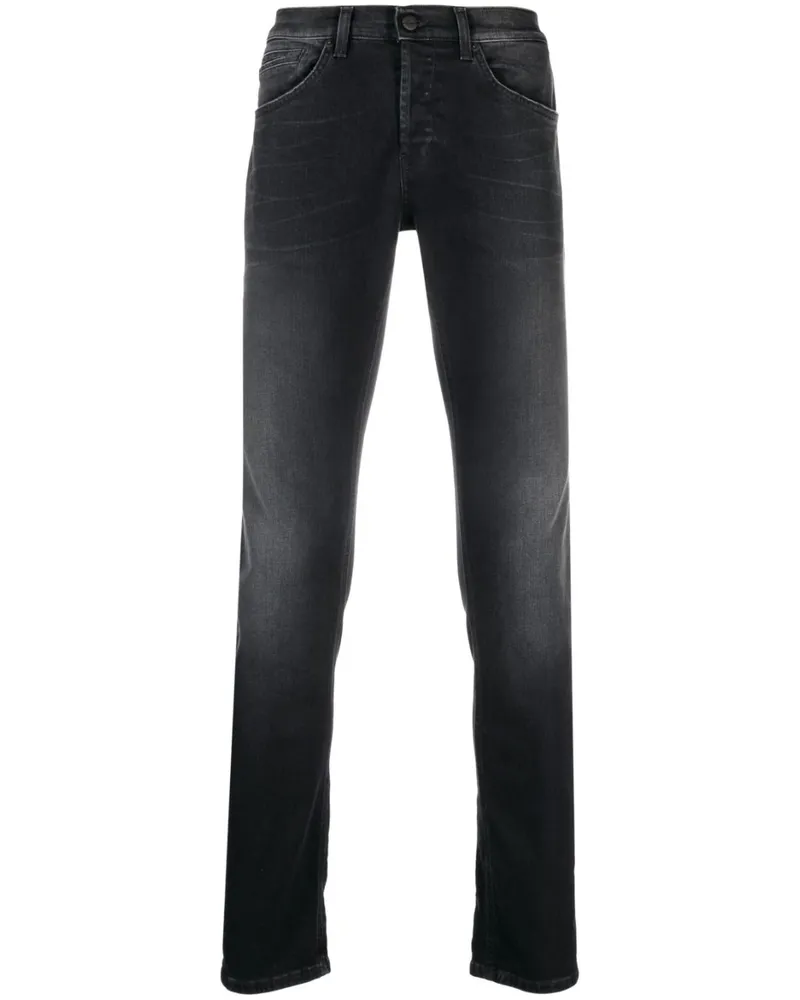 Dondup Tief sitzende Slim-Fit-Jeans - Schwarz Schwarz