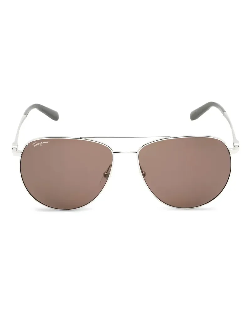 Ferragamo Getönte Pilotenbrille - Silber Silber