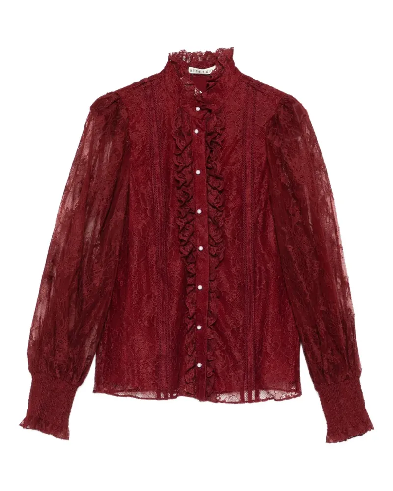 Alice + Olivia lace-detail blouse - Rot Rot