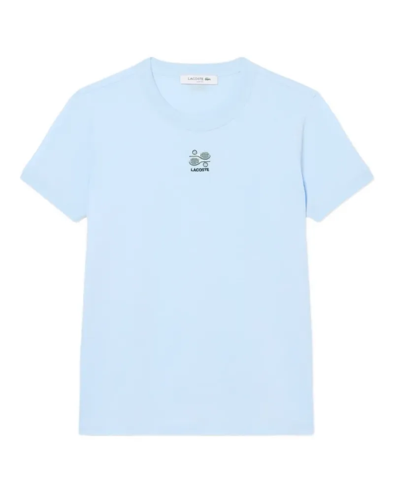 Lacoste T-Shirt mit Logo-Print - Blau Blau