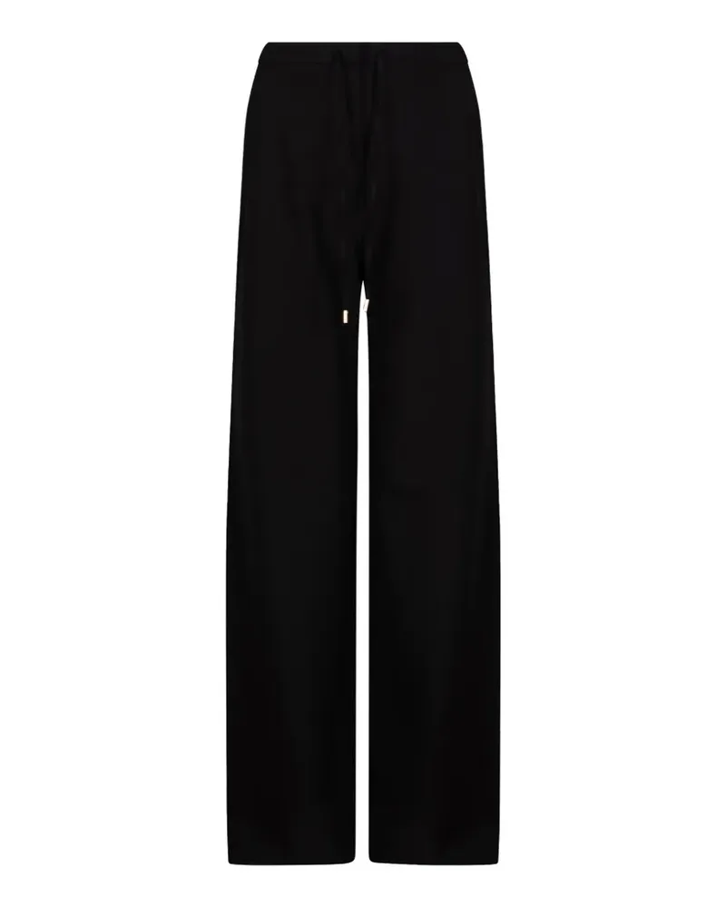 Max Mara Weite Hose mit Kordelzug - Schwarz Schwarz
