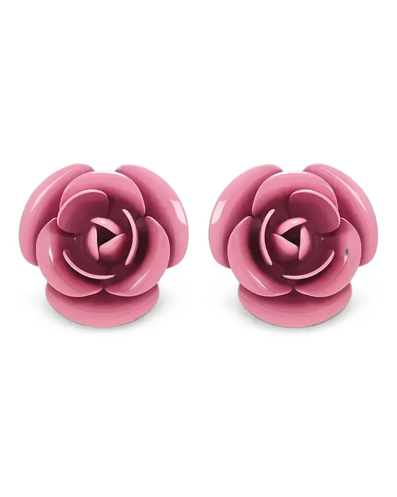 Rowen Rose Ohrclips mit Rose - Rosa Rosa