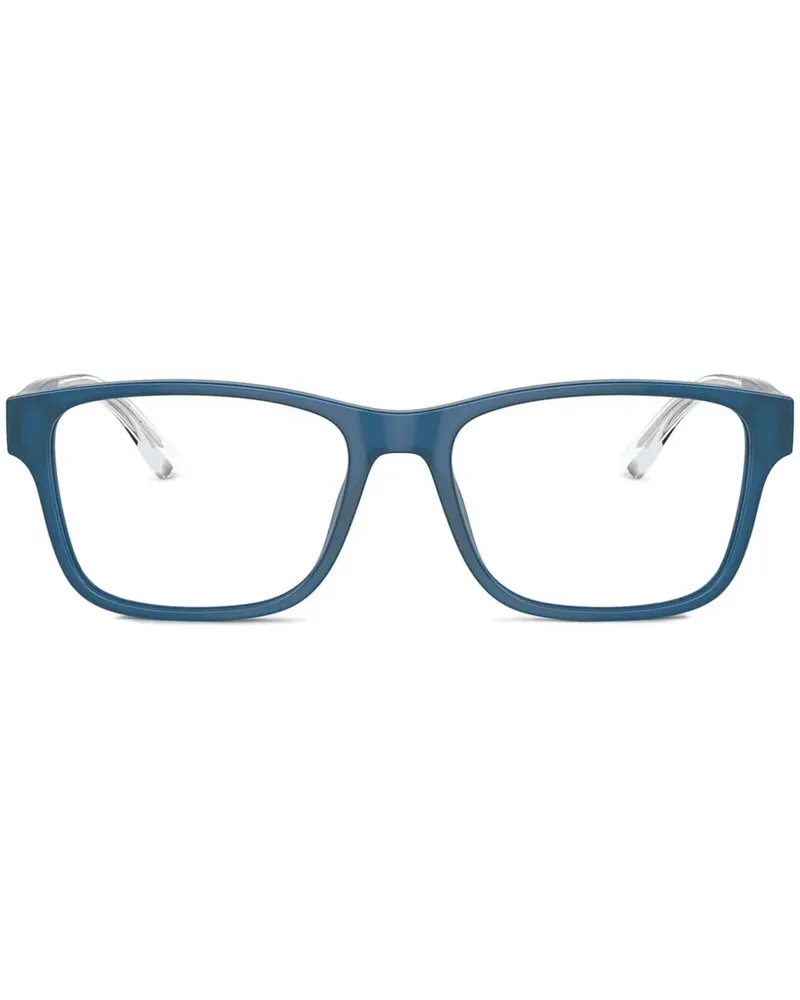 Emporio Armani Brille mit eckigem Gestell - Blau Blau