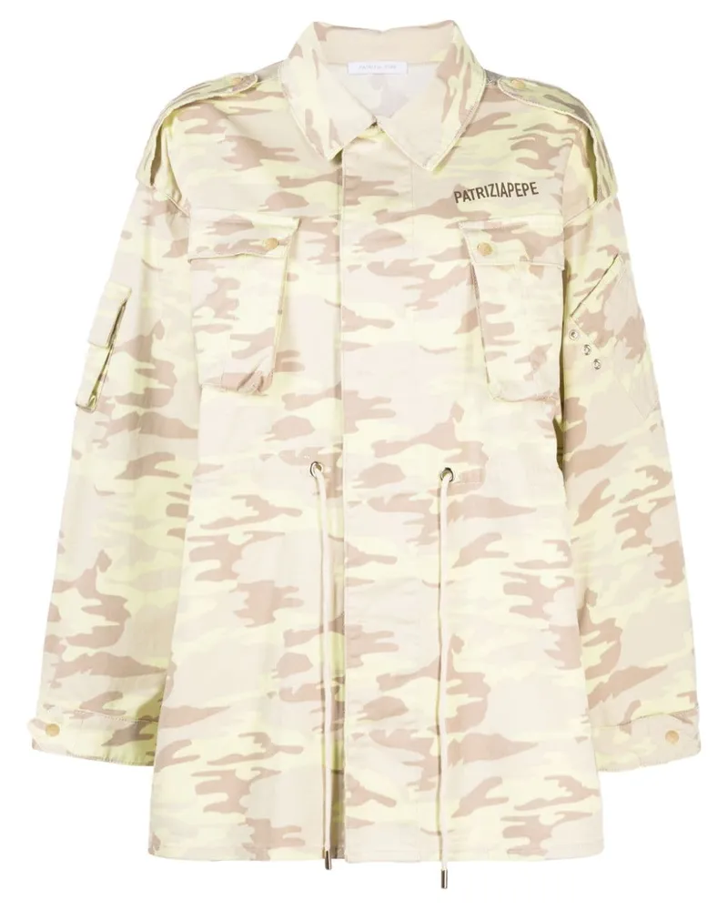 Patrizia Pepe Jacke mit Camouflagemuster - Grün Grün