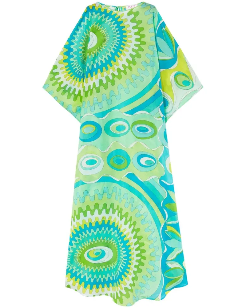 Emilio Pucci Kaftankleid mit Bersaglio-Print - Blau Blau