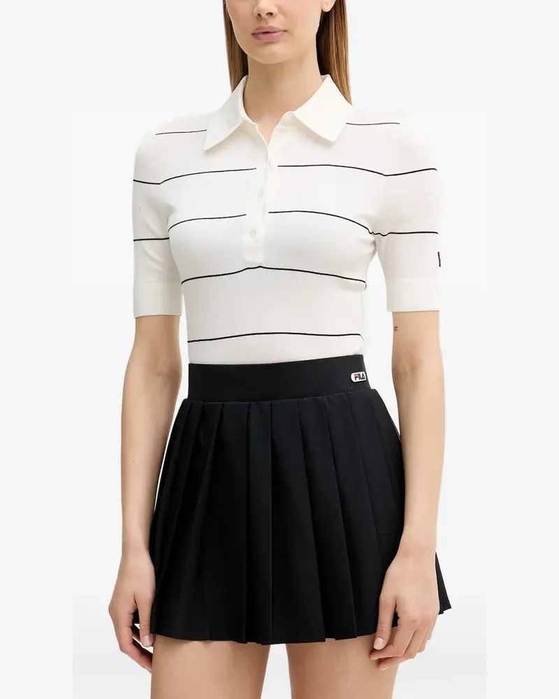 Fila Gestreiftes Montecarlo Poloshirt - Weiß Weiß