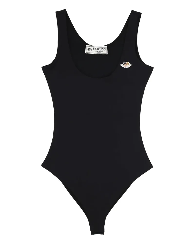 Fiorucci angels-patch bodysuit - Schwarz Schwarz