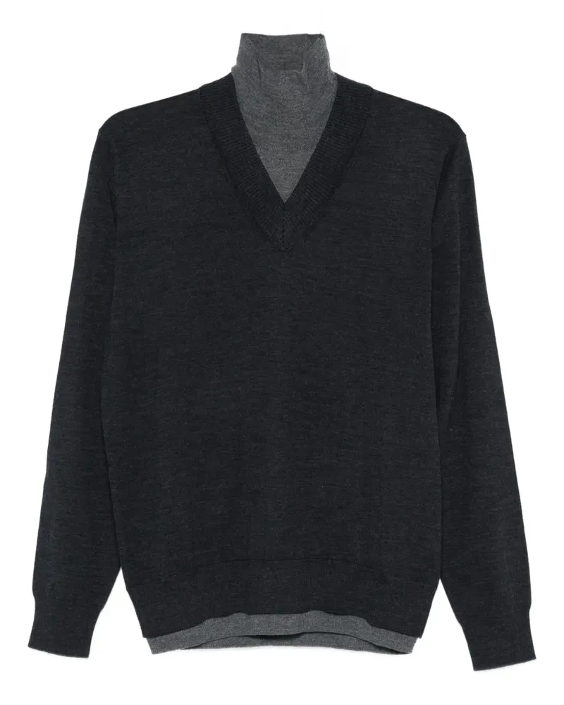 Paolo Pecora Milano Klassischer Rollkragenpullover - Grau Grau