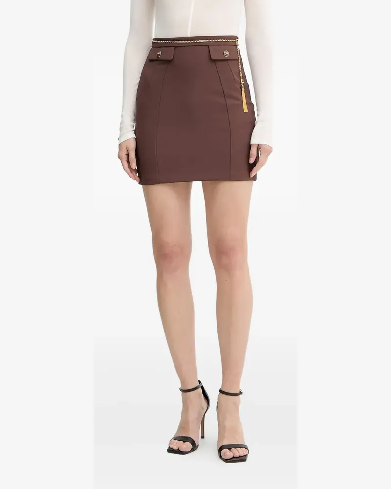 Elisabetta Franchi Rock mit Kettengürtel - Braun Braun