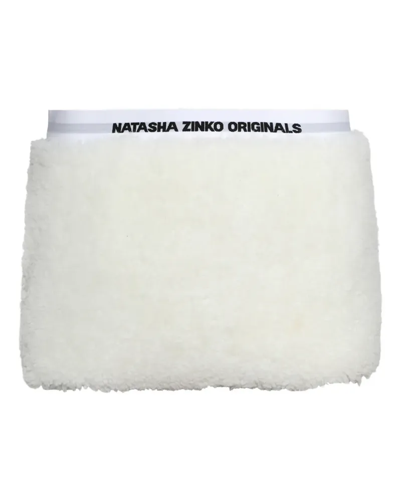 Natasha Zinko shearling mini skirt - Weiß Weiß