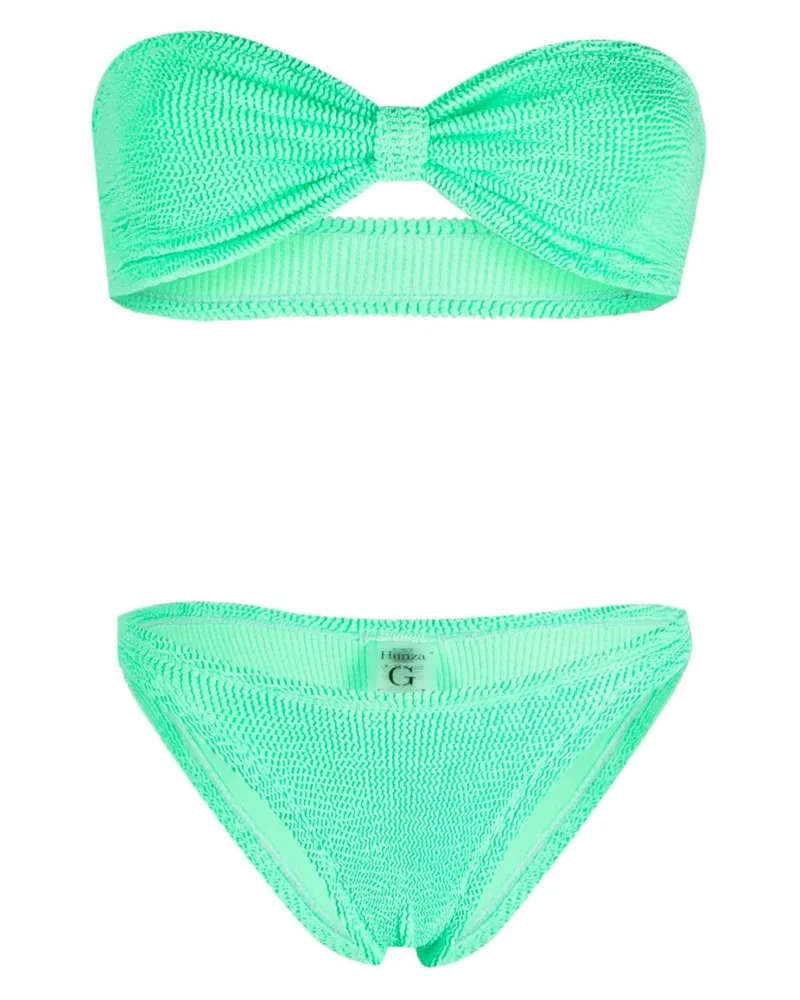 Hunza G Schulterfreier Jean Bikini - Grün Grün