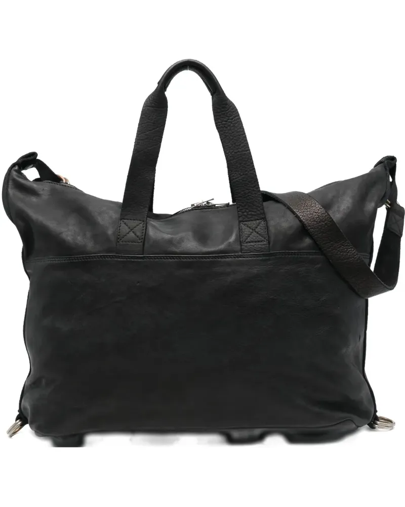 GUIDI panelled leather tote bag - Schwarz Schwarz