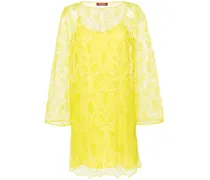 Besticktes Bracco Midikleid - Gelb