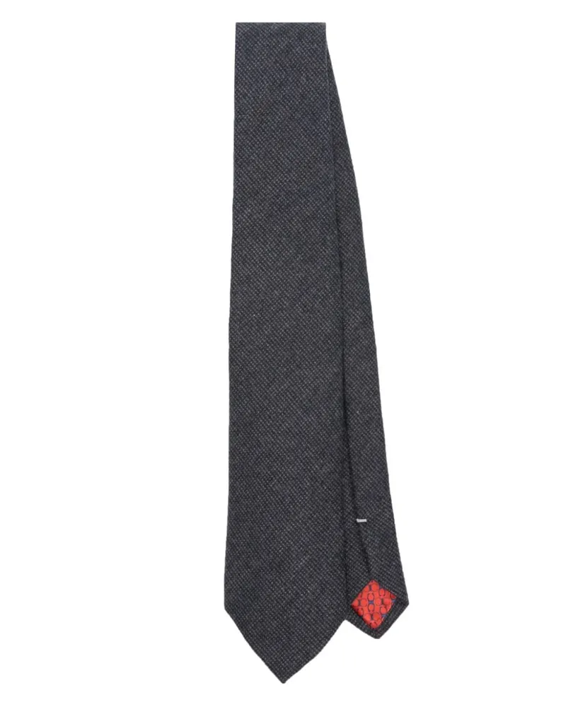 Canali Krawatte mit Jacquardmuster - Grau Grau