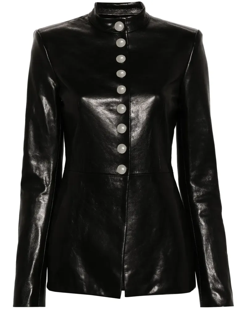 KHAITE The Samuel Lederjacke - Schwarz Schwarz