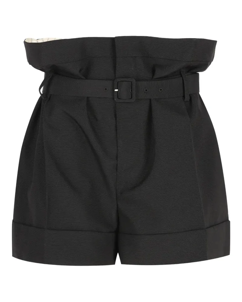 Saint Laurent paperbag belted shorts - Schwarz Schwarz