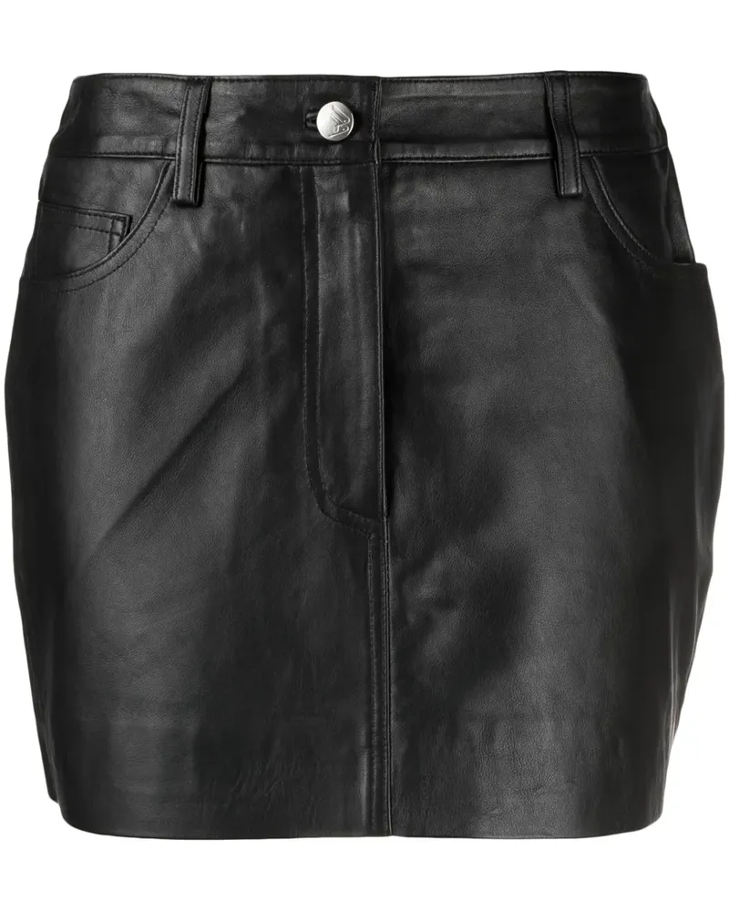 REMAIN Minirock aus Lackleder - Schwarz Schwarz