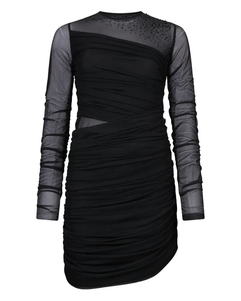 Liu Jo long-sleeve tulle mini dress - Schwarz Schwarz