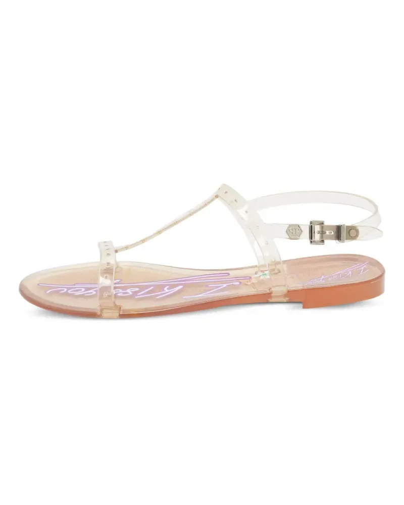 Philipp Plein Sandalen mit T-Riemen - Nude Nude
