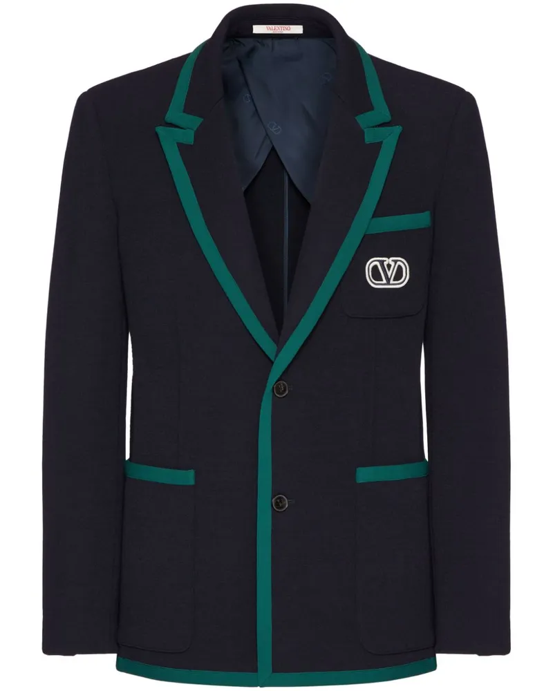 Valentino Garavani Einreihiges Sakko mit VLogo Signature - Blau Blau