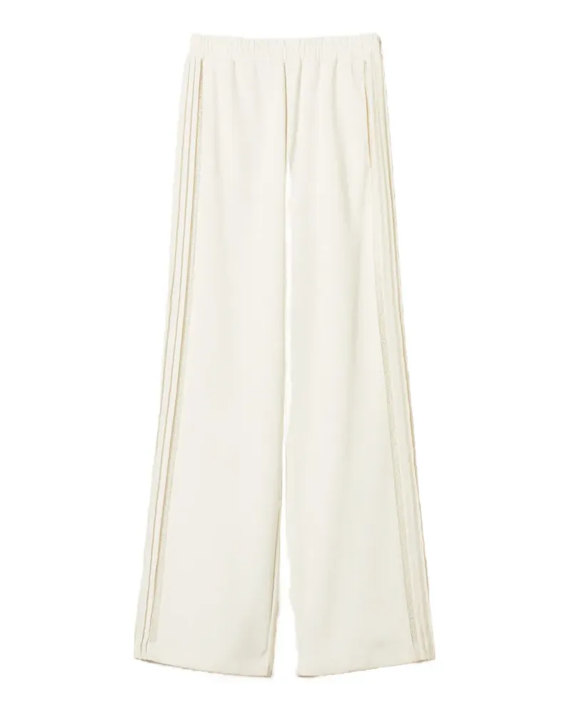 Twin-Set pleated lace-side trousers - Nude Nude