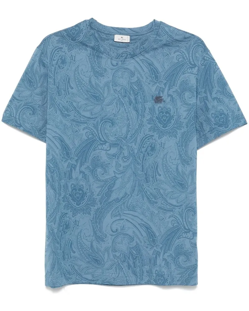 Etro T-Shirt mit Print - Blau Blau
