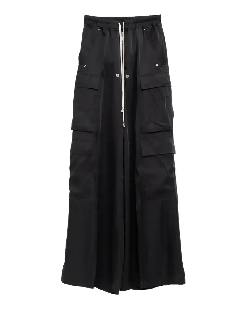 Rick Owens drawstring-waist wide-leg cargo pants - Schwarz Schwarz