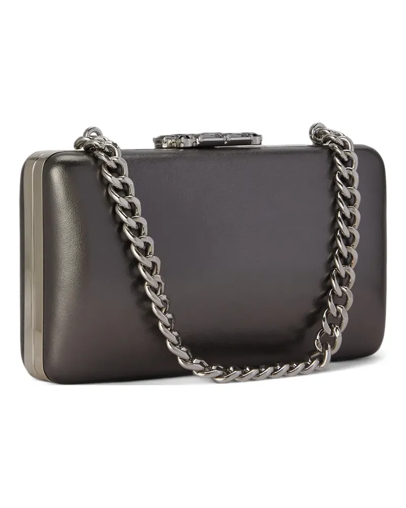 Ralph Lauren Franki Clutch im Metallic-Look - Grau Grau