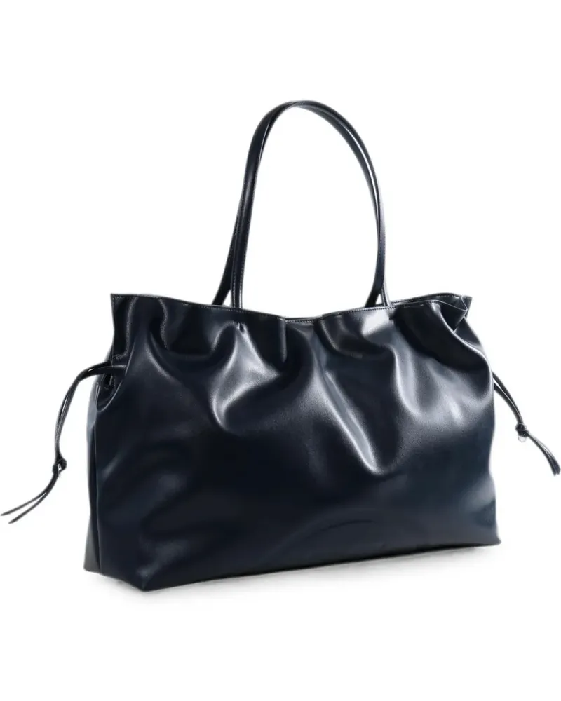 Tory Burch large Ella logo-embossed drawstring tote bag - Blau Blau