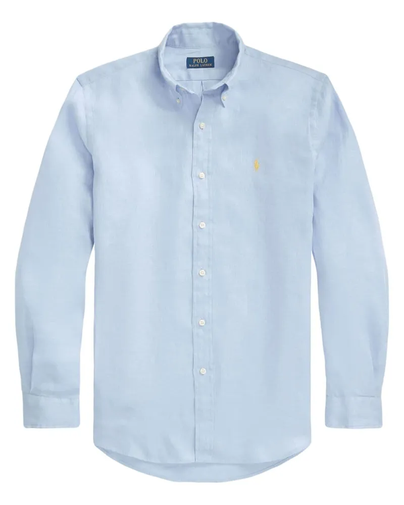 Ralph Lauren Leinenhemd mit Polo Pony - Blau Blau