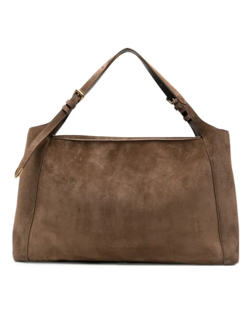 Brunello Cucinelli suede tote bag - Braun Braun