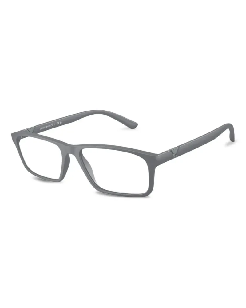 Emporio Armani Brille mit eckigem Gestell - Grau Grau