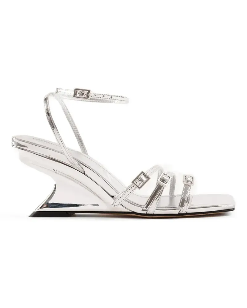SOULIERS MARTINEZ Eden buckle-strap wedge sandals - Grau Grau