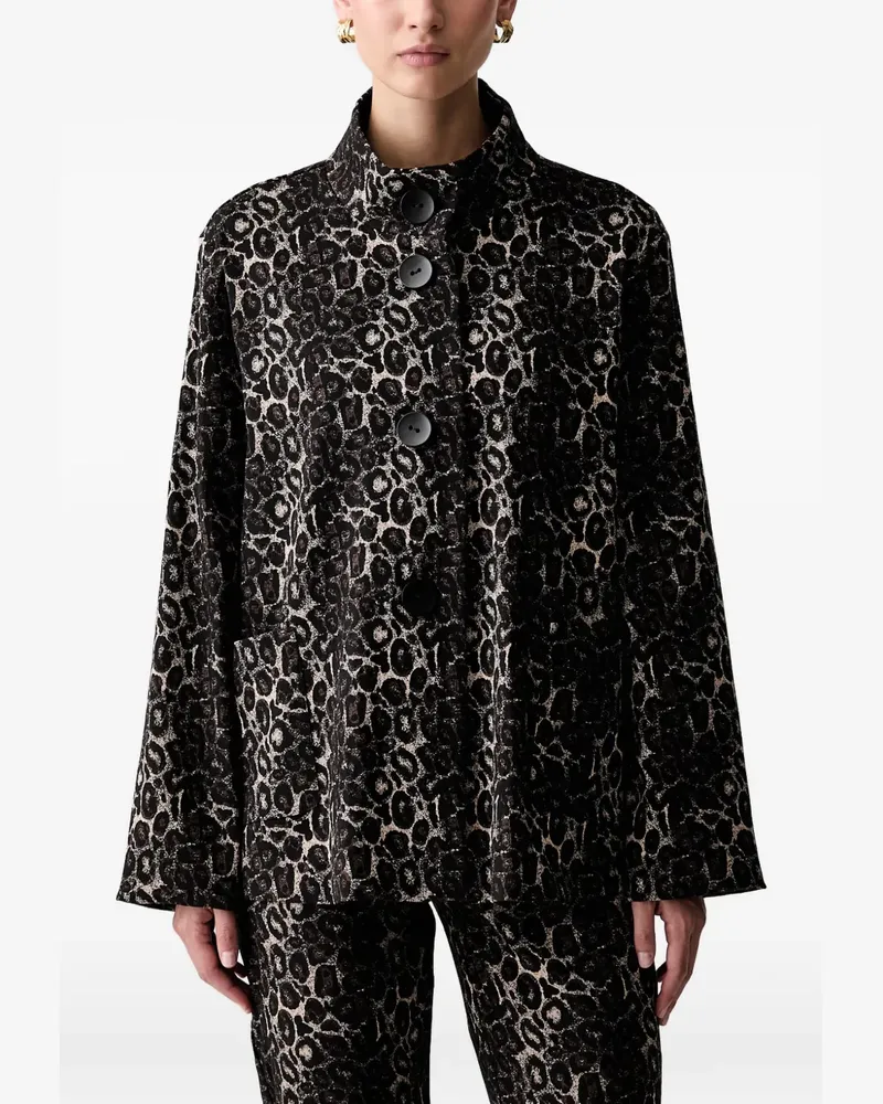 Joseph Ribkoff Jacke mit Leopardenprint - Schwarz Schwarz