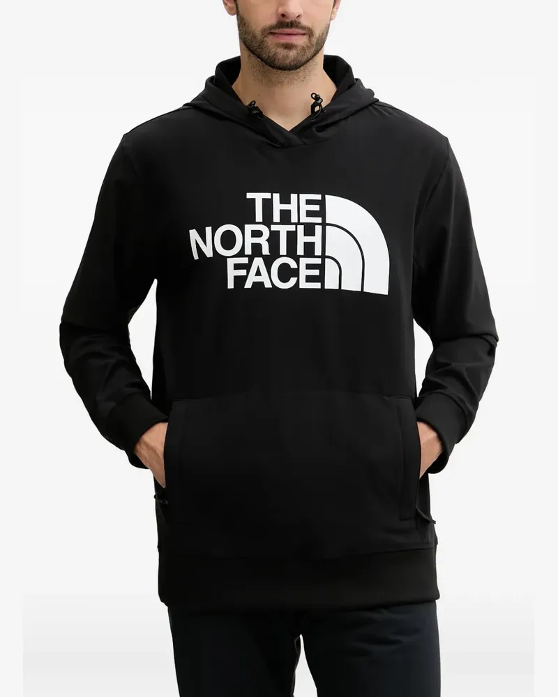 The North Face hooded logo-print hoodie - Schwarz Schwarz