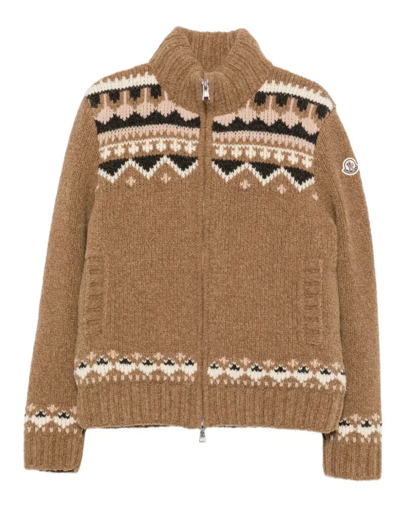 Moncler fair-isle padded jacket - Braun Braun
