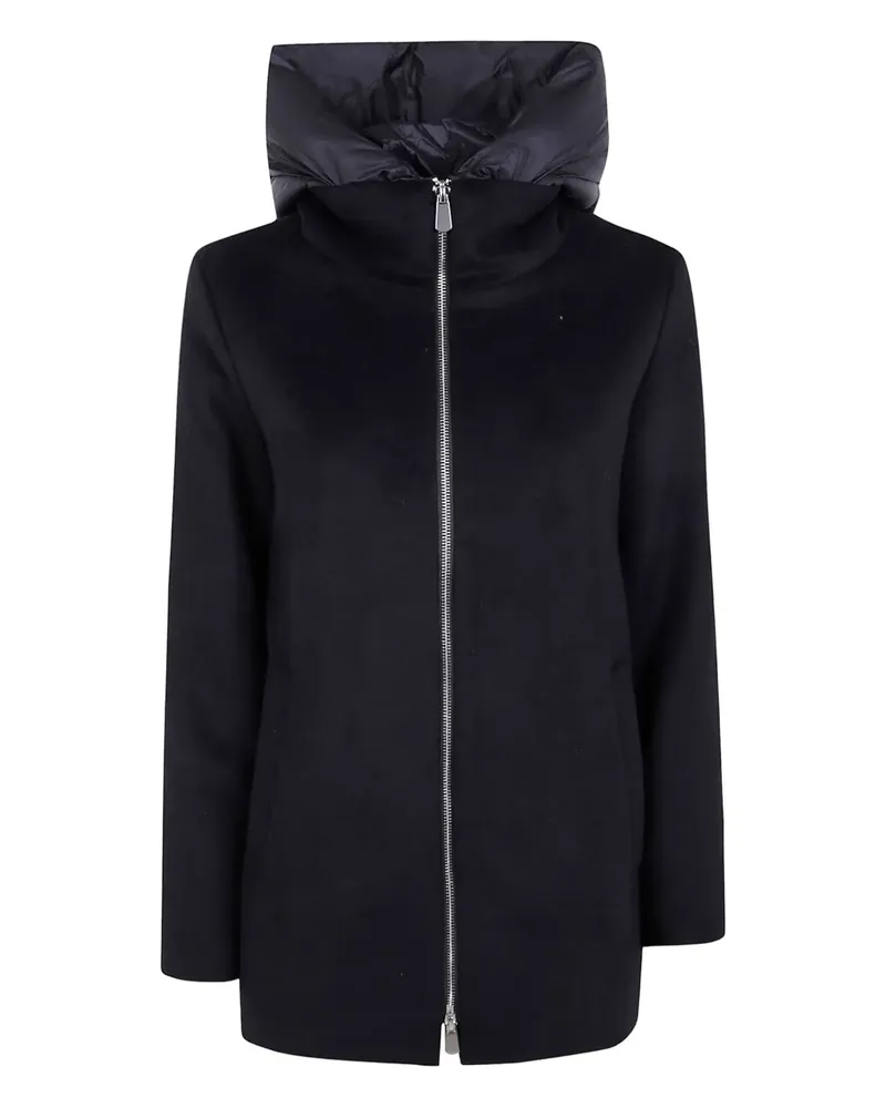 Seventy hooded zip coat - Schwarz Schwarz