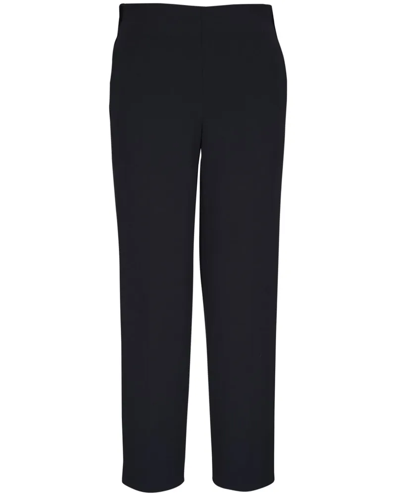 Vince Cropped-Hose mit Samtbesatz - Schwarz Schwarz