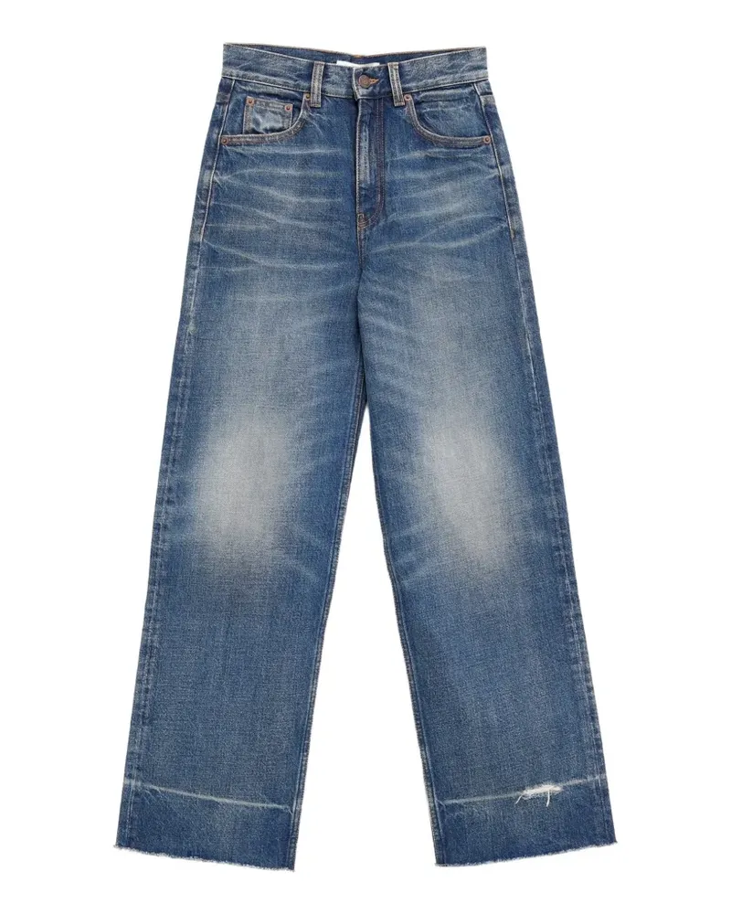 Chloé faded frayed-hem bootcut jeans - Blau Blau