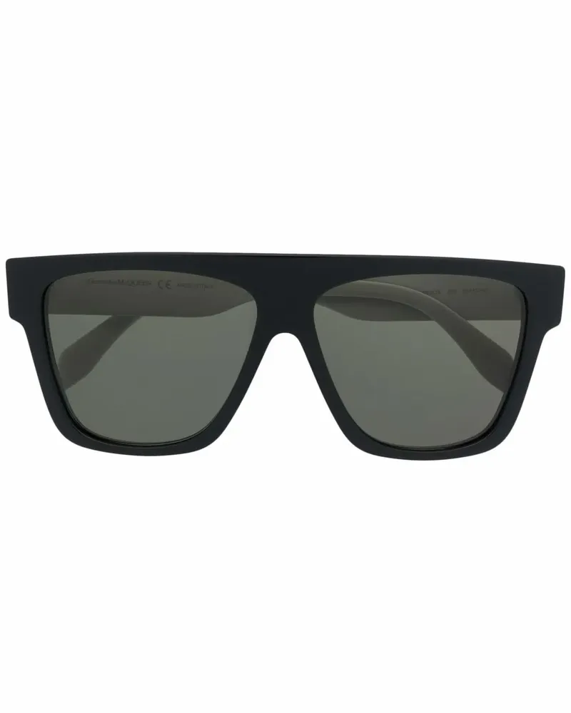 Alexander McQueen Sonnenbrille im Oversized-Look - Schwarz Schwarz