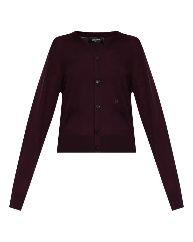 Dsquared2 Cardigan mit V-Ausschnitt - Violett Violett