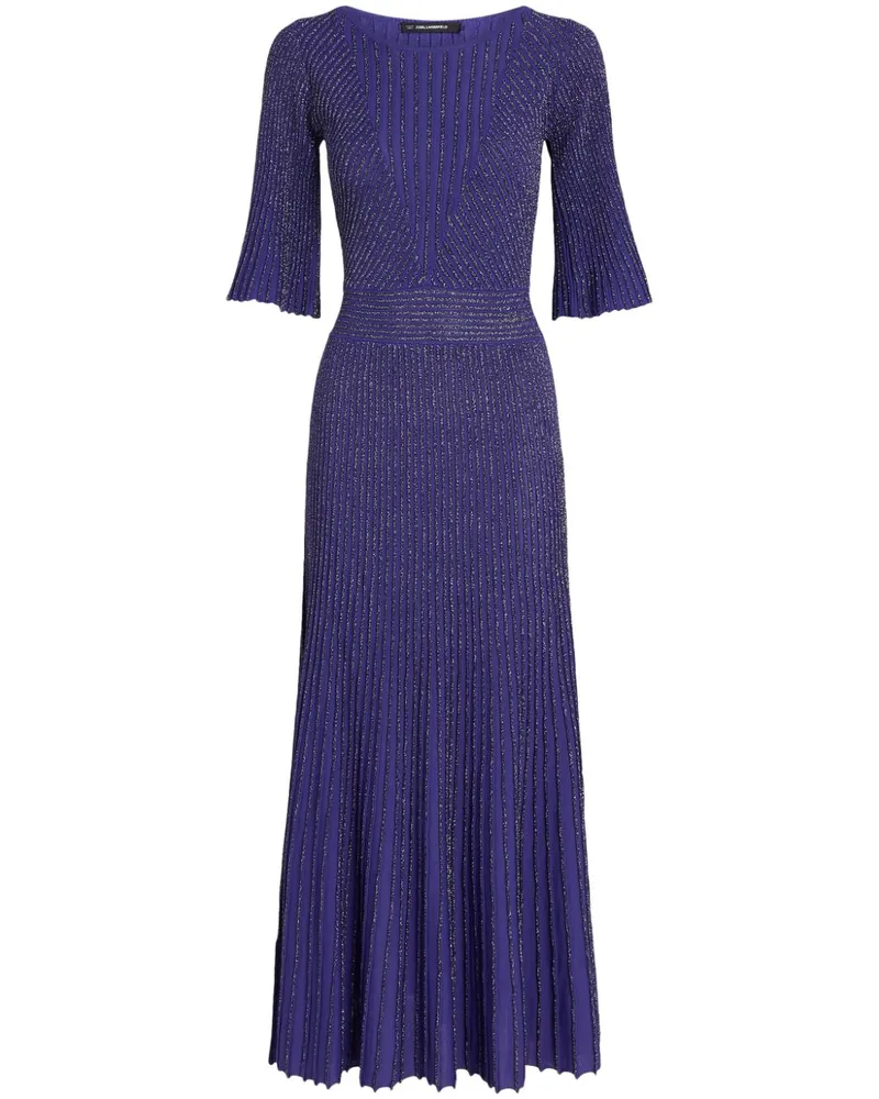 Karl Lagerfeld Strickkleid mit Falten Violett