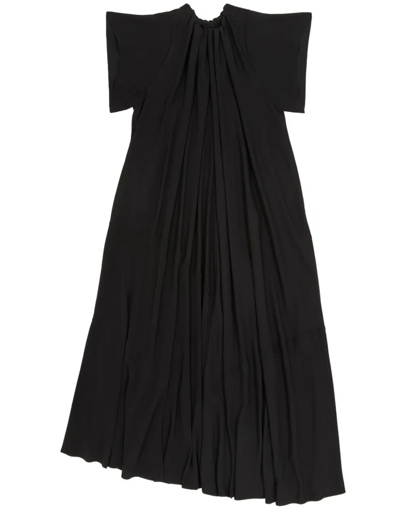 Maison Margiela Maxikleid mit Raffungen - Schwarz Schwarz