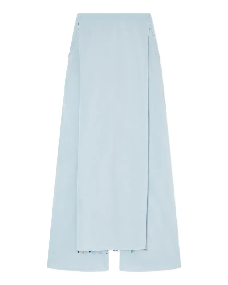 Giorgio Armani Hose mit Wickeleinsatz und Perlen - Blau Blau