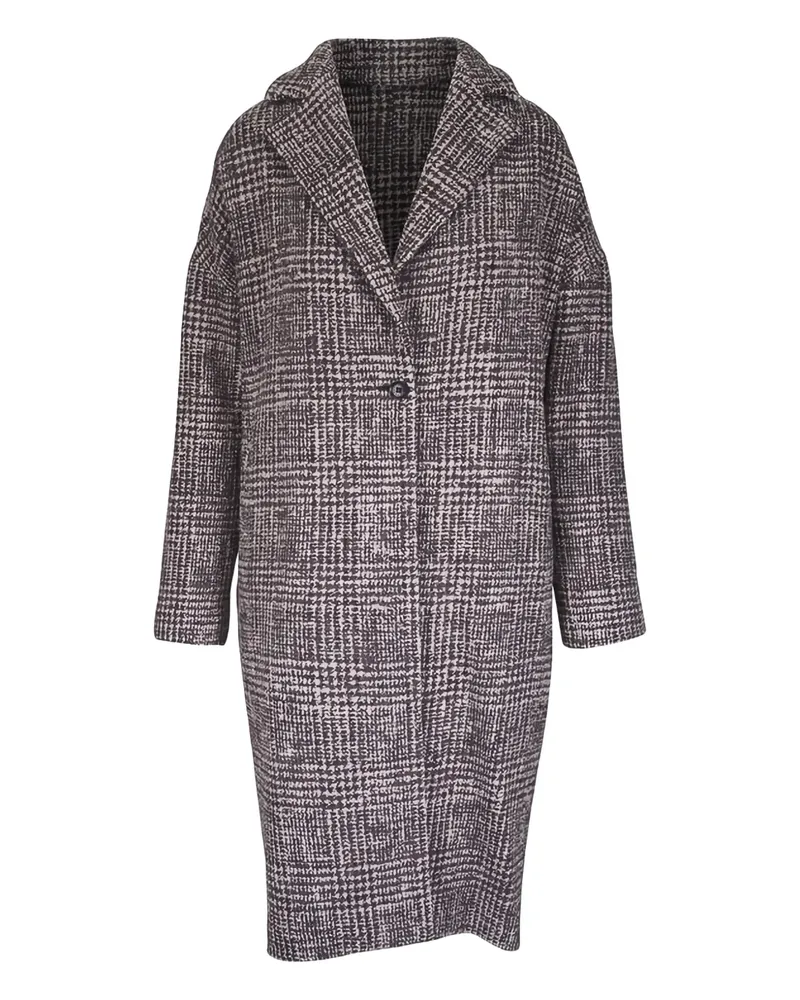 Kiton Karierter Mantel - Grau Grau