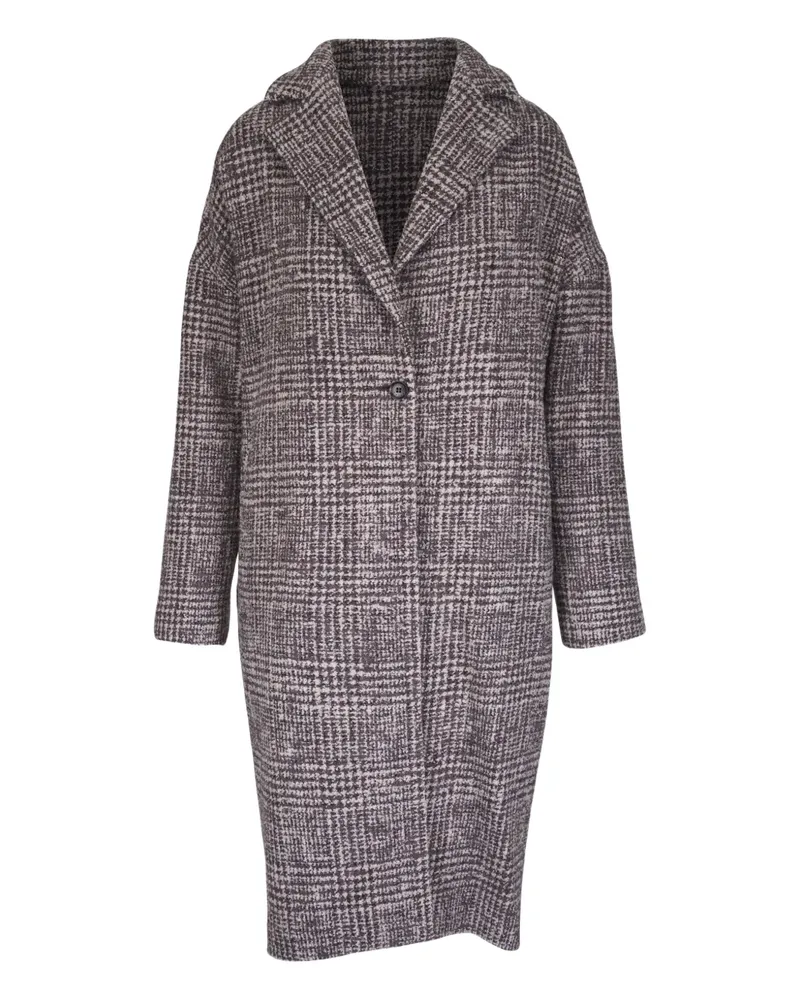 Kiton Karierter Mantel - Grau Grau